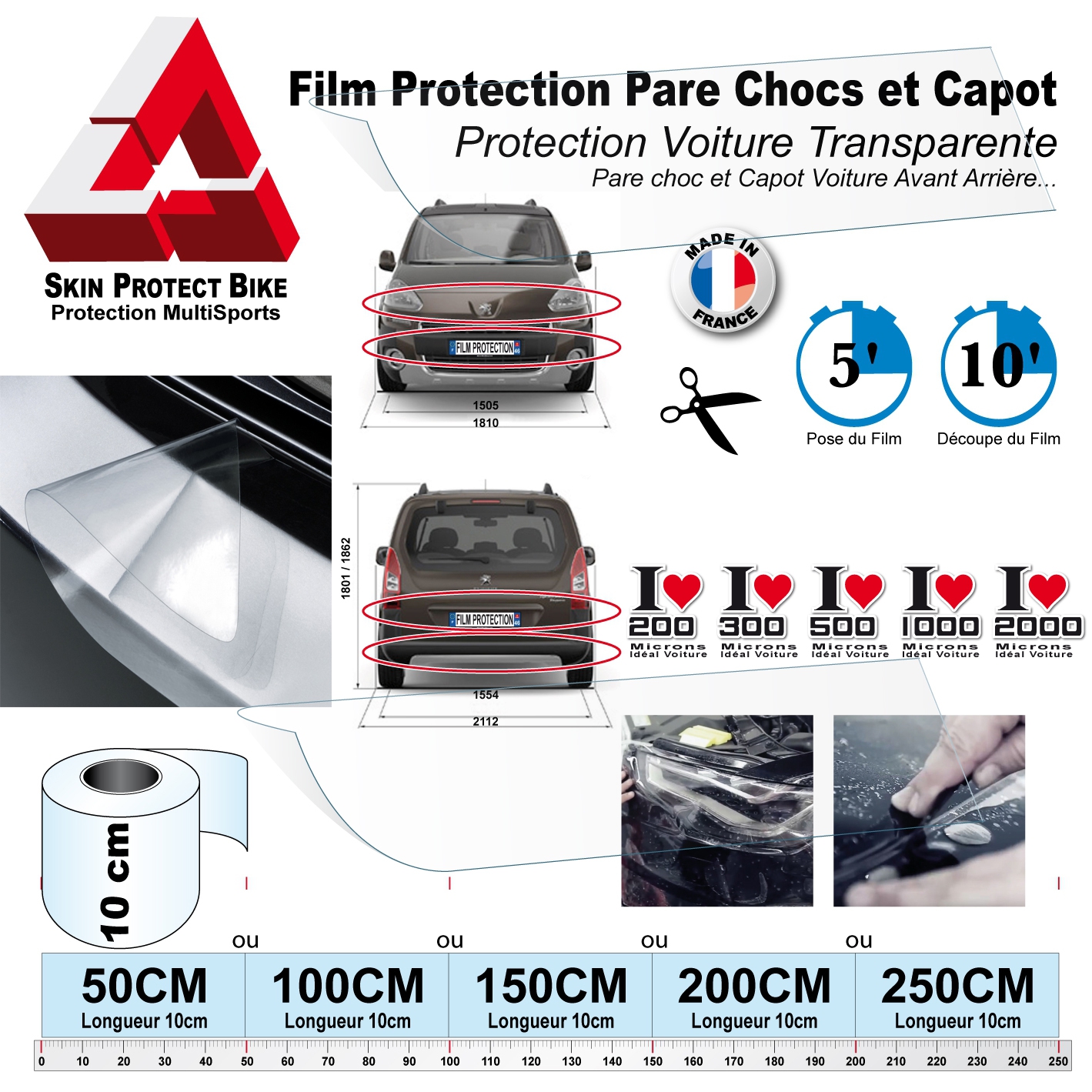 Film Protection Transparent Pare Choc en rouleau