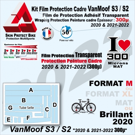 Kit Film Protection Cadre VanMoof S3 / S2 Protection cadre