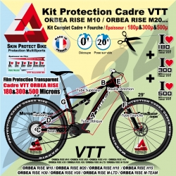 Kit Film Protection Cadre VTT ORBEA RISE 2022 protection cadre adhésive